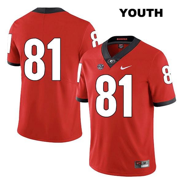 Georgia Bulldogs Youth Jaylen Johnson #81 NCAA No Name Legend Authentic Red Nike Stitched College Football Jersey XGN5756GH